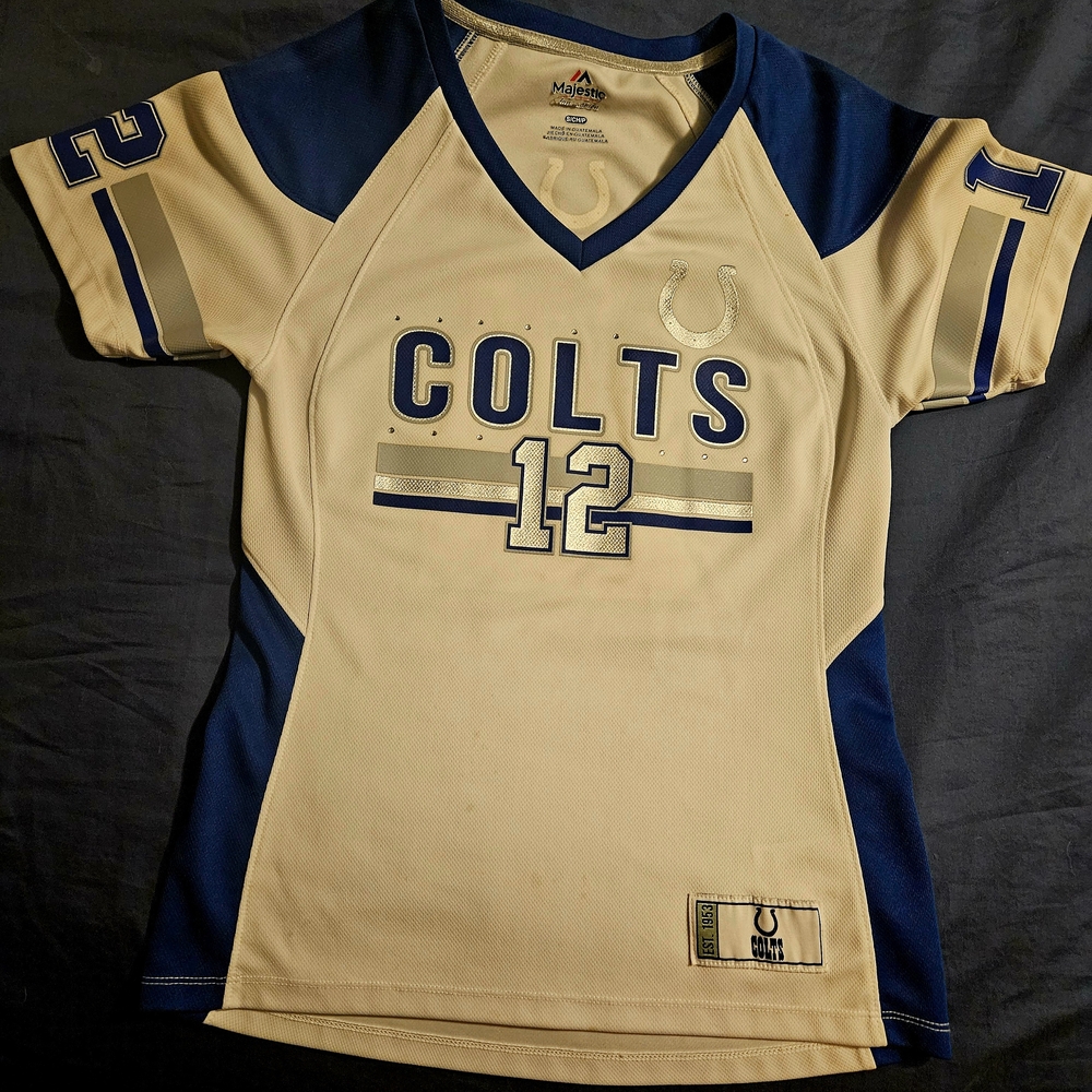 Majestic Womens Colts Blue and White Jersey